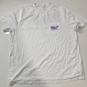 Vineyard Vines Floral whale graphic pocket t-shirt men's XXL cotton A010326